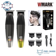 MESIN Wmark Hair Clipper Trimmer Detailer 7000rpm Professional Electric Hair Shaver LED Shaving Mach
