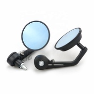 premium-Motorcycle 8mm Round Bar End Rear View Side Mirrors Blue Glass for Kawasaki Z650 Z750 Z800 Z