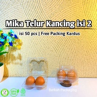 (50 PCS) Mika Tray Egg Buttons containing 2 Eggs | Mika Box Egg Buttons Contents 2