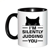 Cat猫咪Cats陶瓷咖啡马克杯子Silently水杯Coffee spelled eeffoc