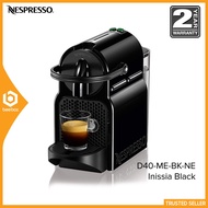 Nespresso D40-ME-BK-NE Inissia Fully Automatic Capsule Espresso Coffee Pod Machine (Ruby Black) - D40MEBKNE