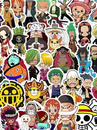 50 Piezas Stickers Impermeable Con Dibujos Animados De One Piece Para Equipaje, Cuadernos, Decoración De Papelería