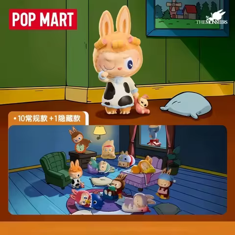 POP MART Original The Monsters Labubu 1:00 A.M Series Blind Boxes Dolls Tabletop Ornaments Desktop C