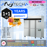 Upright Steel 6 Door Up Down Freezer - KFF6S-1500L