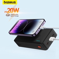 🥇✅SG READY STOCK✅Baseus 20W Power Bank 30000mAh Portable Charger Powerbank Fast charging External Battery for iPhone 8-14 series