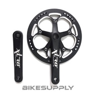 Single Speed Bicycle Crank Set Brand XLR8 53 T Alloy Steel Black Black (Crankset 53T)