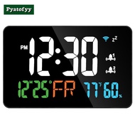WiFi Desktop Clock Calendar Digital LED Display Intelligent Thermometer Smart Wall Clock Support WIF