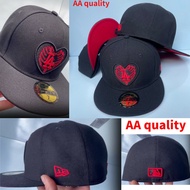 AA quality baseball cap, fitted cap, New Era 59FIFTY Los Angeles Dodgers red heart embroidered outdo