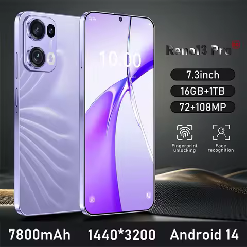 2026 Reno 13 Pro Original Tablet 7.3 inch Battery 5G Dual Sim WiFi GPS Google FunctionCard Facial 78
