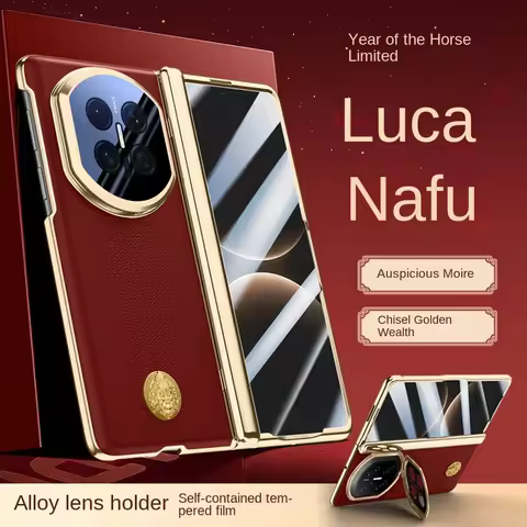 Gilded Craft Embossed Lucky Auspicious Cloud Pattern Lens Holder Case For Huawei Mate X7 MATE X6 X5 