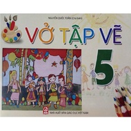 Book - Grade 5 Drawing Notebook with 1 set of A5/B5/SGK Paper Notebook Covers of 10 sheets