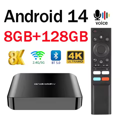 TV98 ATV Plus TV Box Android 14 8GB 128GB HD 4K 8K Allwinner Quad Core WiFi 4G 5G BT5.0 Streaming Sm