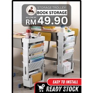 R7 Book Trolly Storage Racks Office Shelves PP Plastic & Metal Steel Kitchen Rack Book Shelving Toys