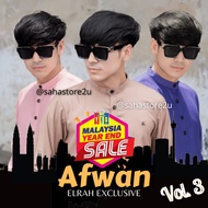 Kurta Afwan Vol3 Elrah Exclusive BAJU RAYA Olive Sea Green Chocolate Violet Purple Peach Light Grey 