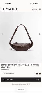 LEMAIRE Small Soft Croissant Bag in Paper Leather Lemaire 袋