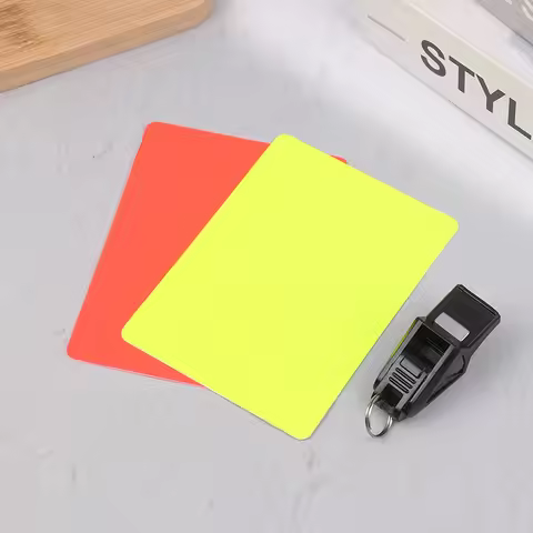1Pc Whistle + Yellow And Red Cards For Basketball Soccer Volleyball Futsal And Handball Referees Fut