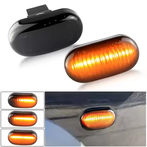 2PCS Dynamic Turn Signal Light LED Side Marker Fender Indicator Lamp For Suzuki Jimny Wagon R+ Opel 