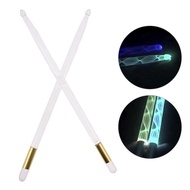 5A Acrylic Luminous Drum Stick Bright LED Light Up Drumsticks Jazz Drumsticks in the Dark Stage 13Co