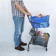 รถเข็นช้อปปิ้ง 2ชั้นใส่ตะกร้าได้ Shopping cart รถเข็นซุปเปอร์มาร์เก็ต