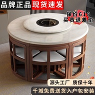 HY-# Marble Dining Tables and Chairs Set Modern Simple Retractable Household Induction Cooker Dining Table Small Apartme