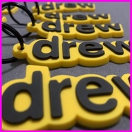 [REAL Photo] Drew 3D High Quality Silicone Keychain, Multifunctional Drew Logo Sticker Drew House Ke