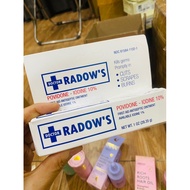 Povidone Iodine - 10% Povidone Iodine Radow's cream heals burns and soothes the skin