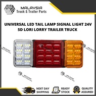 UNIVERSAL LED TAIL LAMP SIGNAL LIGHT 24V 5D LORI LORRY TRAILER TRUCK