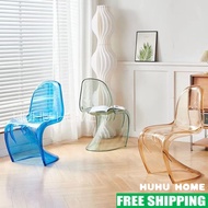 『Free Shipping』Ins style Pandong chair simple acrylic transparent chair home back chair thickened pl