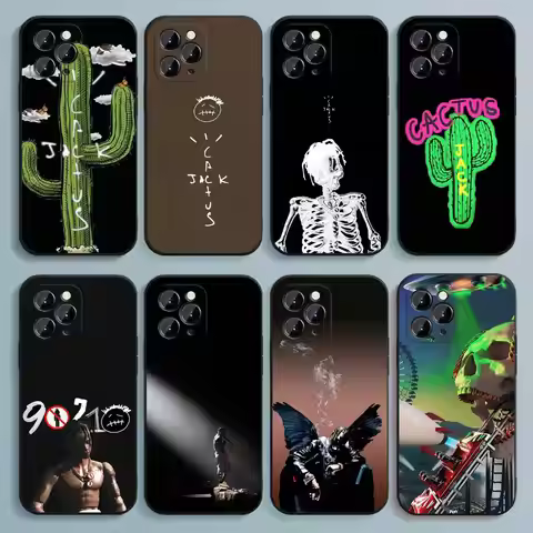 C-Cactuss J-Jack Travis Scott Phone Case For iPhone 17,16,15,14,13,12,Pro,Max,Plus,E,SE4,Air,Mini Bl