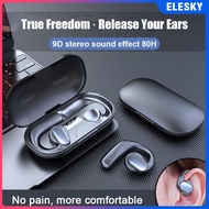 Elesky New Bluetooth 5.3 Earphones Wireless Headphones Sport Waterproof Headset HiFi Stereo Earhooks Noise Reduction With Mic Earbud