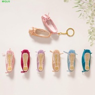 MIQUS Mini Ballet Shoes Keychain, Satin Ballet Shoe Shape Pointe Shoes Keyrings, Collocation Pointe 