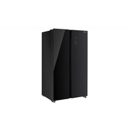 Sharp Side-By-Side Fridge (Black Glass)