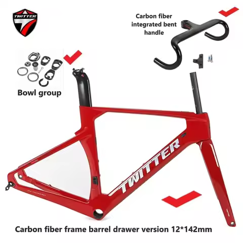 TWITTER R10 Hide inner traces T800carbon fiber road bike frame+carbon fiber integrated bend700*28C b