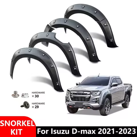 4X4 Fender Flares Wheel Arch Extension for Isuzu D-max dmax 2021 2022 2023 Mud Fenders Mudguard Doub
