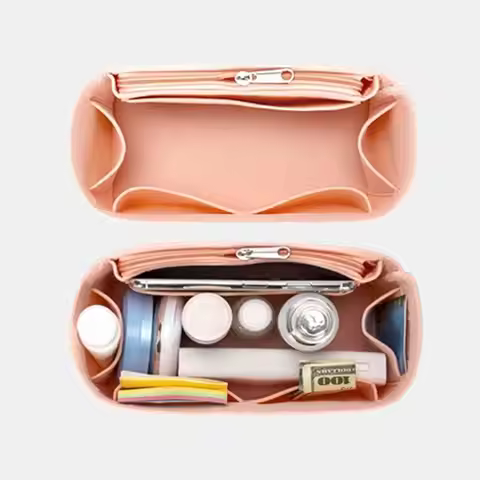 Felt Handbag Insert Bag Large Capacity Bag Support Purse Liner Storage Organization Multi-Pocket Bag