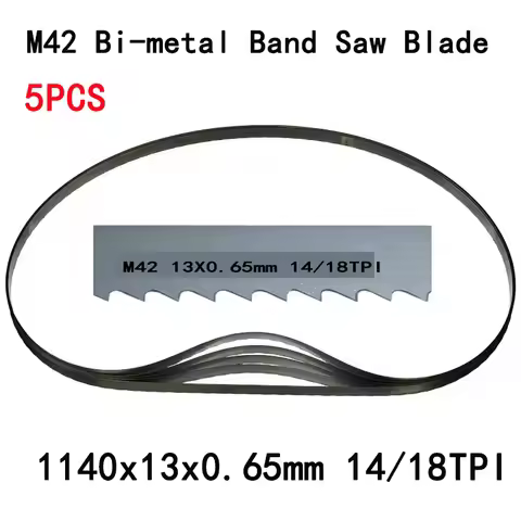 5Pcs Portable Band Saw Blades 1140 1425 1440 1638 2240 Bandsaw Blade M42 Bimetal Metal Cutting 1140