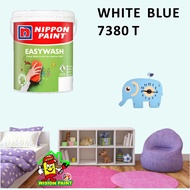 WHITE BLUE 7380 T ( 1L ) Nippon Paint Interior Vinilex Easywash Lustrous / EASY WASH / EASY CLEAN