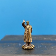 Brass Wool President Standing Statue Wave Gay Good Ornaments Serve People Mao Zedong Weiren Bronze S