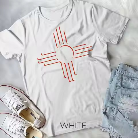 New Mexico Shirt Unique Red Zia Symbol Flag TShirt Gift Unisex Form T shirt