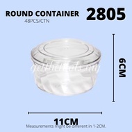 ROUND CONTAINER 2805 圆型饼干塑料瓶罐盒巧克力盒子甜品打包盒子 CHOCOLATE COOKIES CONTAINER PLASTIC BOX BISKUT RAYAFUFONG 
