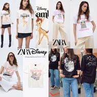 Kaos bordir Zara Mickey Moon/Dumbo/Baby Yoda/Bambi