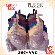 C cup 36C-44C Lace Cotton Women bra with wired B016