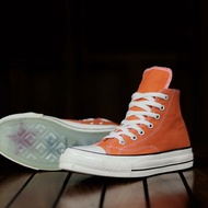 sepatu sneaker_converse_70S hi clear sole orange white premium bnib