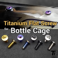 Titanium Flat Head Screw for Roadbike MTB Bottle Cage Mount | Super Low profile Fidlock Gravel M5x12| Titanium Bolt