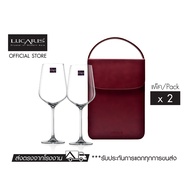 Lucaris แก้วไวน์แดง Hong Kong Hip Bordeaux and Ruby Leather Bag