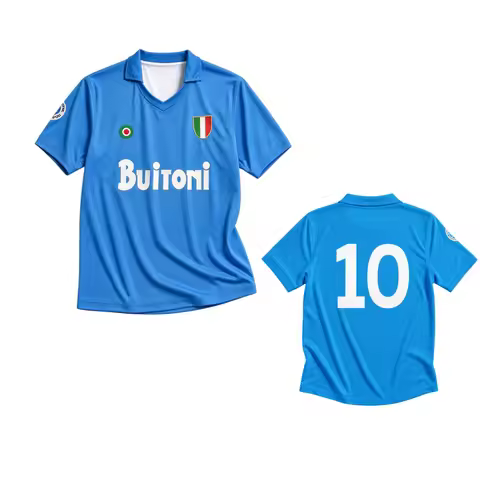 Napoli Maradona 10# Retro Football Jersey, Sports Fashion Street Football Jersey, Mesh Breathable Qu