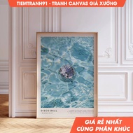 Tranh treo tường Disco Ball Swimming Mirrorball  Trendy Disco Ball Spiritual Meaning Preppy tặng kèm