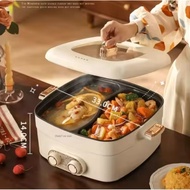 8L YuanYang Hot Pot MultiFunction Pot Royalstar Multi-Cooker Hotpot Dual Steamboat Pot Double flavor