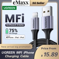 UGREEN MFI Lightning to USB Fast Charging Cable compatible for iPhone 14 13 Pro Max iPhone 14Plus iPhone 12 11 Pro Max 11 8 Xs Max XR USB Charger Cord