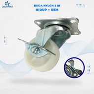 2" Display Case Wheels LIVE + BRAKE / Trolley Wheels / Nylon Wheels / Cart Wheels